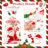 Christmas Cellophane Treat Bags, 100 Pack Christmas Candy Bags, 5.04x10.63 Inch Clear Plastic Xmas Treat Cookie Goodies Gift Present Snack Bag with 100 Pcs Twist Ties for Xmas Party Favor Supplies view 4