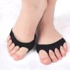2 Pairs Anti Fatigue Compression Forefoot Pad, Soft Padded Brace Pain Relief Foot Cushions for Women Men, Ball of Foot Pain Relief Cushions for Sesamoiditis, Metatarsalgia, Morton's Neuroma(Black) view 2