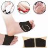 2 Pairs Anti Fatigue Compression Forefoot Pad, Soft Padded Brace Pain Relief Foot Cushions for Women Men, Ball of Foot Pain Relief Cushions for Sesamoiditis, Metatarsalgia, Morton's Neuroma(Black) view 4