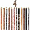 Wooden Walking Sticks and Canes Travel Collapsible for Men Women Seniors Hiking with Aluminum Mountain Goat Handle (Brown Antique, AANWS-99) (WS-03) view 1