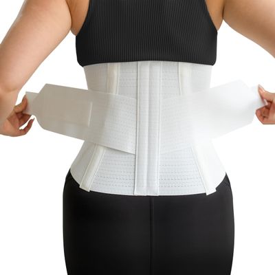 Alpha Medical Breathable Back Brace  Lumbar Support for Men & Women | Relieves Upper & Lower Back Pain | Herniated Disc, Sciatica, Scoliosis Relief, Posture Correction | L0625 (Small White)