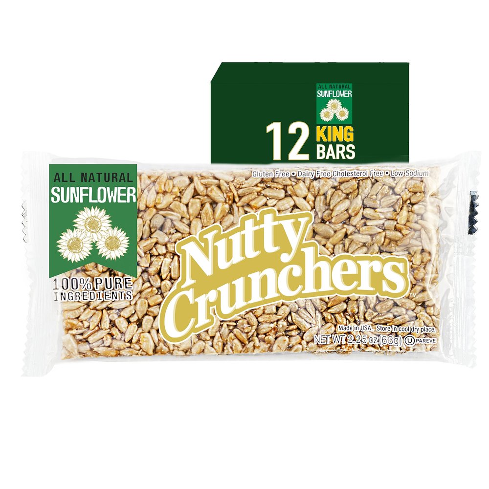 Nutty Crunchers All Natural Ingredients Large Bars (Sunflower, 12 King Bars/box)