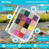 20 Compartment Large Pill Case with Airtight Seal - Silicone Gasket Waterproof Med Box with Medication Map (Clear, 1 Pack) view 2