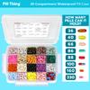 20 Compartment Large Pill Case with Airtight Seal - Silicone Gasket Waterproof Med Box with Medication Map (Clear, 1 Pack) view 4