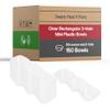 Disposable Plastic Cups, Ice Cream Bowls - Tumblers for Ice cream, Yogurt, Fruit, Cheesecake, Pudding - Bulk Party Supplies for Wedding (Clear, 3-Hole Mini Bowls (150 Bowls)) view 1