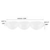 Disposable Plastic Cups, Ice Cream Bowls - Tumblers for Ice cream, Yogurt, Fruit, Cheesecake, Pudding - Bulk Party Supplies for Wedding (Clear, 3-Hole Mini Bowls (150 Bowls)) view 4
