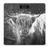 Black White Highland Cow Digital Scale for Body Weight Smart Weight Scale Bathroom Body Scale for Home Bedroom view 1