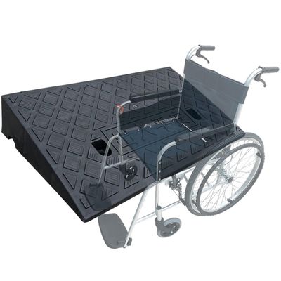 ZJIEX 3" 4" 5" Rise Threshold Ramp, Rubber Entry Ramp, Non-Slip Driveway Curb Ramp, Wheelchair Ramps for Doorways, Entryway, Steps, Garage (Color : Black, Size : 3in/8cm)