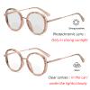 laureles Photochromic Round Eyewear Photochromic Bifocal Reading Glasses for Women Fashion Bifocal Readers Men (Champagne, 2, multiplier_x) view 2