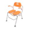 TemkIN Shower Bench Stool with Back, Water Resistant & Non-Slip Design Shower Seat for Bathroom, Living Room, Bedroom, Shower Safety Seating, for Elderly and Women Use