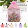 ANZNKU 50 Pack Sheer Organza Bags 6x9 inches, Mesh Drawstring Bags, Mesh Bag for Gifts Large Organza Favor Bag Drawstring for Party Wedding Valentine Gift(Pink) view 1