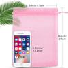 ANZNKU 50 Pack Sheer Organza Bags 6x9 inches, Mesh Drawstring Bags, Mesh Bag for Gifts Large Organza Favor Bag Drawstring for Party Wedding Valentine Gift(Pink) view 2