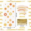 100 Count Daisy Candy Bags Boho Groovy Cellophane Bags Hippie Retro Plastic Gift Bags Daisy Flower Goodie Bag with Gold Twist Ties for Birthday Party Favors Baby Shower Food Packaging view 2