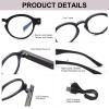 OKH 2 Pcs Reading Glasses with Lights Rechargeable LED Readers Fashion Glasses for Reading for Men Women Lighted Magnifier, Anti Blue Light, Unisex Bright Clear Vision Lighted Eye Glasses,1.5X view 3