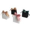 100pcs Gift Boxes for Party Favors,White Candy Box for Wedding Favor, Baby Shower, Bridal Shower, Small Paper Box for Candle,Goodie with Ribbons and Pearls (white box with gold ribbon) view 4