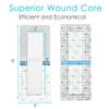 25 Pcs Waterproof Shower Protector Bandage 4"x8" for Post Knee Replacement Hip Surgery Long Surgical Incision Adhesive Larger Wounds Cover Island Dressing Bordered Gauze view 4