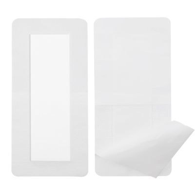 20 Pcs C-Section Incision Adhesive Island Dressing 4"x8" Bandage Breathable Bordered Gauze Pads for Post Abdominal Surgery Hysterectomy Tummy Tuck Recovery Adhesive Wounds Cover Women Patients