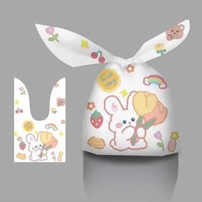 HORRON Cartoon Rabbit Ear Bag, Snowflake Crisp Candy Bag, Kindergarten Snack Gift Bag, Birthday Gift Bag 