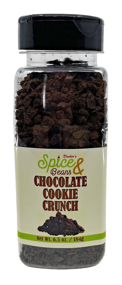 Chocolate Cookie Crunch | Ice Cream Topping & Dessert Decoration | by Dasher's Spice & Beans | 6.5 oz.