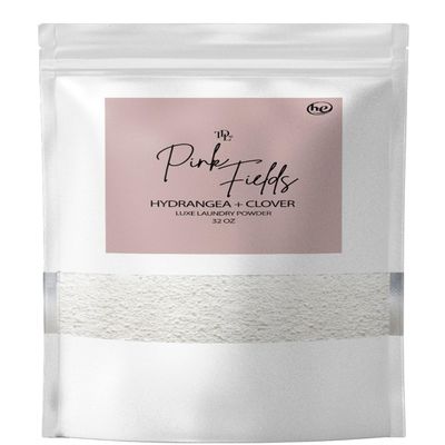 The Diamond Life Home 'PINK FIELDS' Luxury Powdered Laundry Detergent Hydrangea & Clover Scent HE & Standard Machines Stain & Odor Remover Nontoxic & Biodegradable (32 oz / 64 Loads)