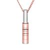 kkekos Personalize Custom Stainless Steel Necklace DIY Engrave Necklace with 4pcs Bead Medical Alert ID (Rose) view 1