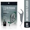 Dr. Emma Orthodontic Flossers for Braces, Ortho Dental Floss Picks, Mint Flavor 60 Count/Bag (Gray, 2pack) view 2
