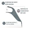 Dr. Emma Orthodontic Flossers for Braces, Ortho Dental Floss Picks, Mint Flavor 60 Count/Bag (Gray, 2pack) view 4