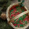 BOXHOME Shred Paper Filler (1LB) Crinkle Cut Paper for Wrapping & Filling Gift Basket Gift Boxes, Red, Kraft and Green-Christmas Mix view 4