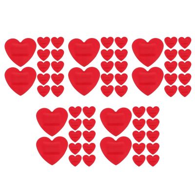 DOITOOL 60 Pcs Heart Shaped Adhesive Bandages Breathable Waterproof Wound Protection Patches Small Self Adhesive Bandages for First Aid Finger Care