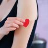 DOITOOL 60 Pcs Heart Shaped Adhesive Bandages Breathable Waterproof Wound Protection Patches Small Self Adhesive Bandages for First Aid Finger Care view 2