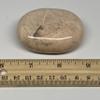 111.8 grams, 2.5" x 1.8" x 0.9" Peach Moonstone Palmstone, Palm-Stone Gallet Shape from India Tumbled, Reiki Healing, Gemstone,Chakra, B27998 view 2