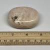 106.7 grams, 2.3" x 1.7" x 0.9" Peach Moonstone Palmstone, Palm-Stone Gallet Shape from India Tumbled, Reiki Healing, Gemstone,Chakra, B27999 view 2