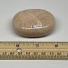 106.5 grams, 2.4" x 1.7" x 0.9" Peach Moonstone Palmstone, Palm-Stone Gallet Shape from India Tumbled, Reiki Healing, Gemstone,Chakra, B27996 view 2