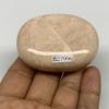 106.5 grams, 2.4" x 1.7" x 0.9" Peach Moonstone Palmstone, Palm-Stone Gallet Shape from India Tumbled, Reiki Healing, Gemstone,Chakra, B27996 view 4