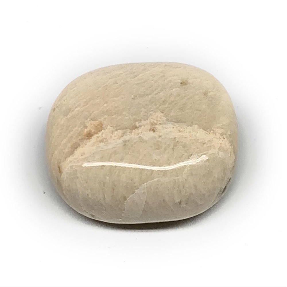 111 grams, 2.4" x 1.6" x 1" Peach Moonstone Palmstone, Palm-Stone Gallet Shape from India Tumbled, Reiki Healing, Gemstone,Chakra, B27997