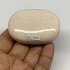 111 grams, 2.4" x 1.6" x 1" Peach Moonstone Palmstone, Palm-Stone Gallet Shape from India Tumbled, Reiki Healing, Gemstone,Chakra, B27997 view 4