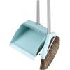 Broom and Dustpan Set Broom Dustpan Combo,Dust Pan Household Broom Mane Bristle Blue JJU Two Pcs -Square view 1