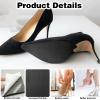 4Pcs Non-Slip Shoe Pads, Bottom Protector and Gummies for Heels, Anti-Slip Grips for Sneakers and Leather Shoes, Sole Repair Accessories (Black) view 2