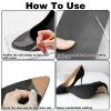 4Pcs Non-Slip Shoe Pads, Bottom Protector and Gummies for Heels, Anti-Slip Grips for Sneakers and Leather Shoes, Sole Repair Accessories (Black) view 3