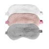 3 Pcs Plush Sleep Masks, Ultra Cute Soft Sleep Eye Cover, Blindfold Travel Sleep Masks for Kids Men Women, with Elastic Strap, Adjustable for Kids Adult (Beige,Pink,Grey) view 1