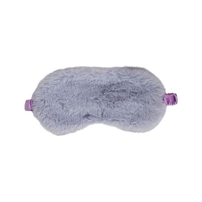 1 Pcs Plush Sleep Masks, Ultra Cute Soft Sleep Eye Cover, Blindfold Travel Sleep Masks for Kids Men Women, with Elastic Strap, Adjustable for Kids Adult (Purple)