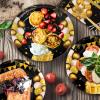 168Pcs Black and Gold Party Supplies Tableware Set Happy Anniversary Plates, Knife,Forks,Spoons, Cups and Napkins Table Decorations for Anniversary Wedding Birthday Party Decorations, 24 Guests view 4
