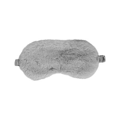 1 Pcs Plush Sleep Masks, Ultra Cute Soft Sleep Eye Cover, Blindfold Travel Sleep Masks for Kids Men Women, with Elastic Strap, Adjustable for Kids Adult (Grey)