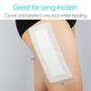 20 Pcs Knee Replacement Incision Adhesive Island Dressing 4"x10" Bandage Breathable Bordered Gauze Pads for Post Surgery Hip Replacement Recovery Wounds Cover Women Men Patients view 2