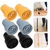 FELTECHELECTR 6pcs Skid Crutch Pads for Walking Sticks Rubber Tips for Stability and Shock Absorption for Elderly and Outdoor Use Black Grey Yellow view 2