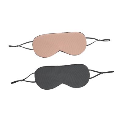 2pcs Adjustable Dual-Sided Sleep Masks for Travel Comfortable Eye Shades for Blocking Light for Sleeping Relaxing Camping Gray