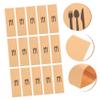 100pcs Kraft Paper Cutlery Holders for Party Banquet Utensil Storage Pouches Spoon and Fork Bag view 3