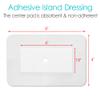 Split Drain Adhesive Bandages 4" x 6", PD Catheter Feeding Tube Pad Drainage G Tubes Holder Covers J Peg Tube Patch Peritoneal Dialysis Accessories Gtube Supplies (Pack of 20) view 3
