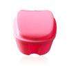 Ellylian Denture Bath Box Cup, Complete Clean Care for Dentures, Clear Braces, Mouth Guard, Night Guard & Retainers,Traveling, Pink view 1