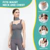 4Pack Castor Oil Pack for Chest, Neck and Abdomen, Reusable Compress Castor Oil Pack Wrap for Abdomen with Adjustable Elastic Strap Flannel Cotton Machine Washable Anti Oil Leak -Grey view 2